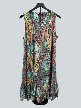 Tommy Hilfiger Colorful Paisley Pullover Summer Dress Size 14